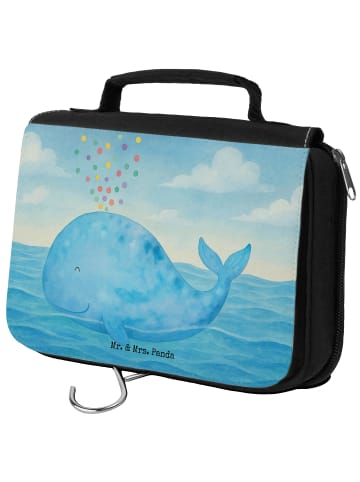 Mr. & Mrs. Panda Kosmetiktasche Wal Konfetti Design ohne Spruch in Weiß