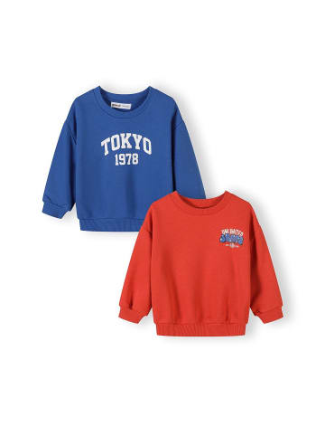 Minoti 2-er Pack Sweatshirt 29FLEECE200 in rot