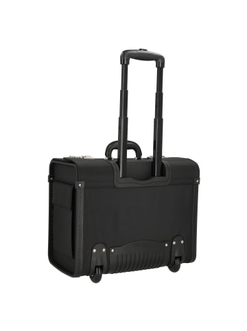 Dermata 2 Rollen Pilotentrolley 38 cm in schwarz