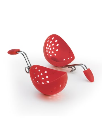 Cuisipro Silikon-Eier-Pochierer - rot, 2er Set