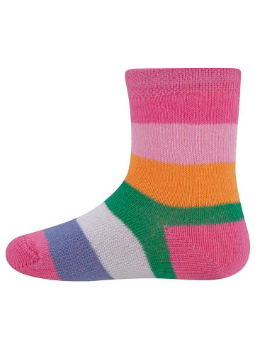 ewers 2er-Set Socken 3er Pack Regenbogen/Ringel/Schwan in wild orchidee-beige mel.