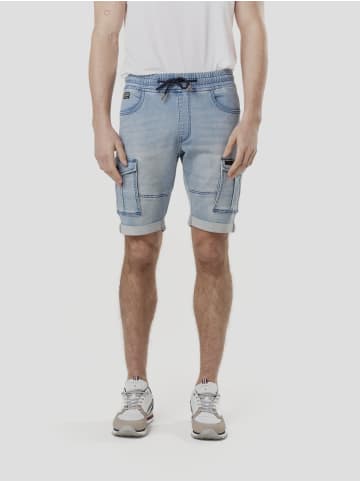 KOROSHI Kurze jogger-jeans-strick-cargo-regular in blau