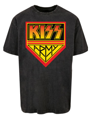 F4NT4STIC Oversize T-Shirt Kiss Rock Band Army Logo in schwarz