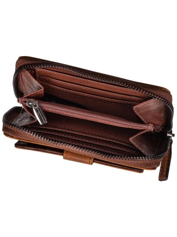 Bugatti Geldbörse Nevio Zip in Cognac