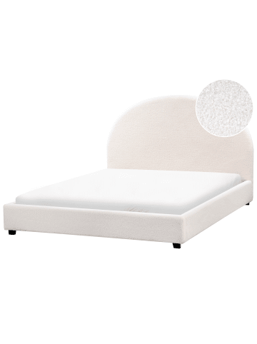 Beliani Doppelbett VAUCLUSE in Weiß - (W) 154 x (H) 112 x (L) 214 cm
