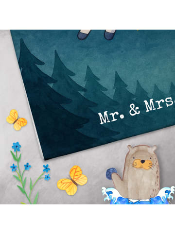 Mr. & Mrs. Panda Frotteetuch Einhorn Hexe Design ohne Spruch in Weiß