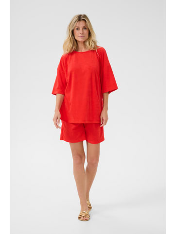 Cream T-shirt CRFria Oversize fit in Flame Scarlet