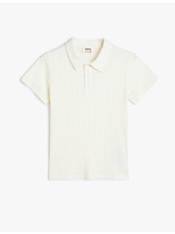 KOTON TSHIRT SS POLO in Ekru