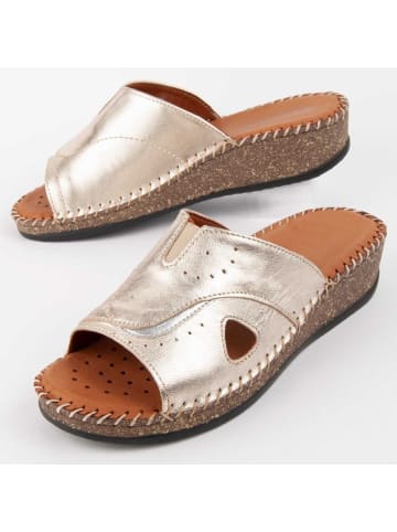Purapiel Sandalen Lila Keilsandalen Leida3 Gold in Golden