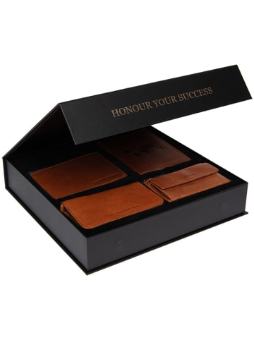 The Chesterfield Brand Geldbörse Geschenkset 4-teilig  Leder 12 cm in cognac