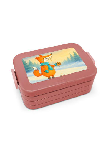 Mr. & Mrs. Panda Lunchbox Fuchs Keks Design ohne Spruch in Rot Pastell