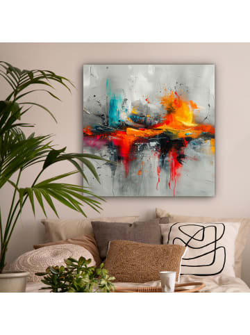 MuchoWow Leinwand Bilder Abstrakte Kunst Explosion