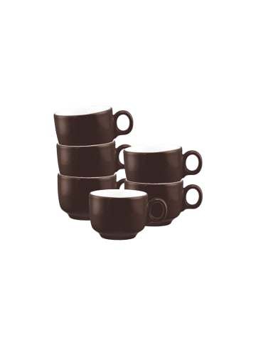 Seltmann Weiden 6er Set Espressotassen Sento Home Pure Colors in 80 ml in Chocolate Brown