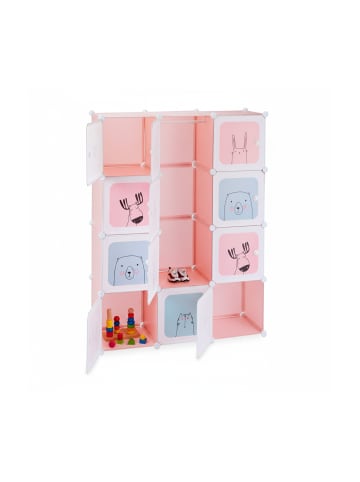 relaxdays Steckregal in Rosa - (B)110 x (H)145 x (T)37,5 cm
