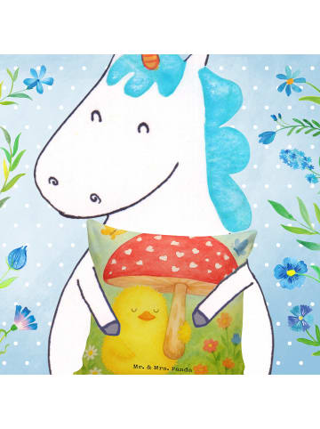 Mr. & Mrs. Panda Sofa Kissen Küken Fliegenpilz Design ohne Spruch in Weiß