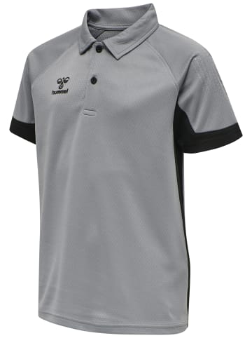 Hummel Polo Raglanärmel Hmllead Kinder in GREY MELANGE