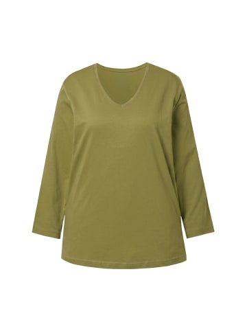 Ulla Popken Shirt in avocado grün