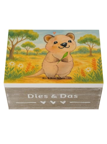 Mr. & Mrs. Panda Truhe Quokka Happy Design ohne Spruch in Weiß