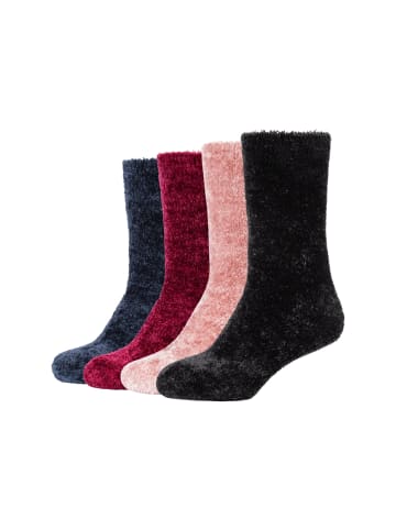 camano Socken cosy aloe velvet 4er Pack warm & cozy in Schwarz