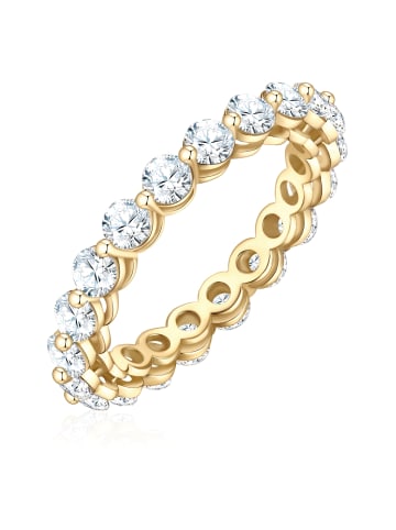 Glanzstücke München Ring aus Sterling Silber mit Zirkonia in gelbgold