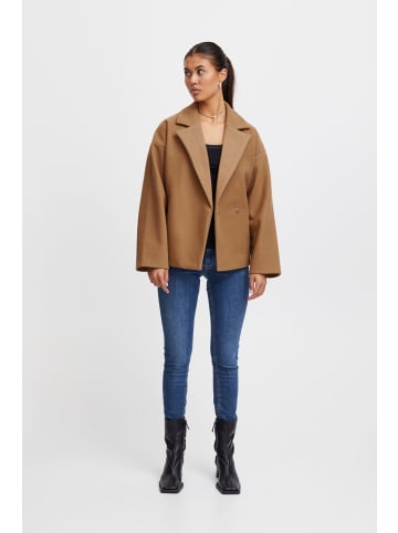 ICHI Kurzjacke IHJANNET JA5 - 20118895  Kurzer Mantel mit Bindegürtel in Braun