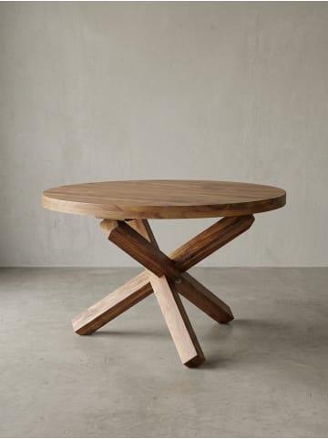KADIMA DESIGN Design Esszimmertisch BOHA rund Ø 120 cm x 75 cm Massiv-Holz in Massivholz