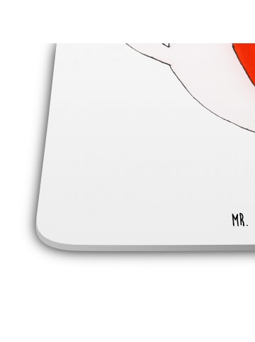 Mr. & Mrs. Panda Glasuntersetzer Einhorn Geburtstag ohne Spruch in Weiß