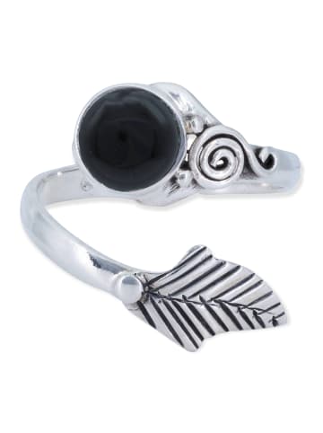 mantraroma 925er Silber - Ringe verstellbar mit Onyx