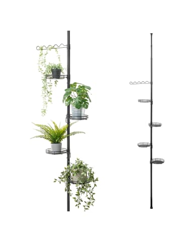 bremermann Teleskop-Blumenregal schwarz