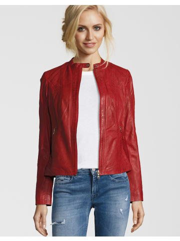 7eleven Lederjacke EMMI in red