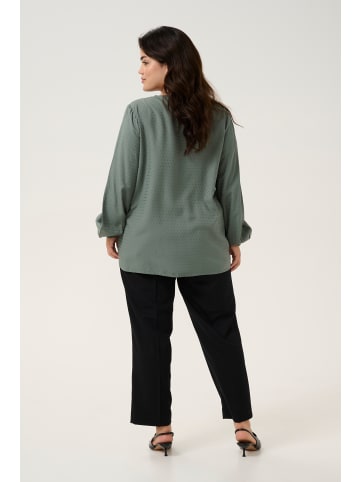 KAFFE curve Langarm-Bluse KCelse in Balsam Green