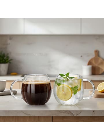 relaxdays 6 x Gläser in Transparent - 400 ml