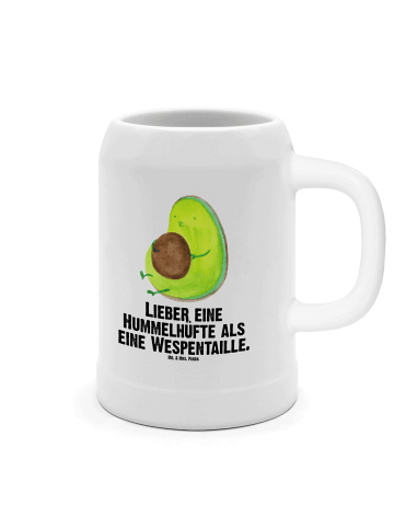 Mr. & Mrs. Panda Steinkrug Avocado Pfeifen mit Spruch in Weiß