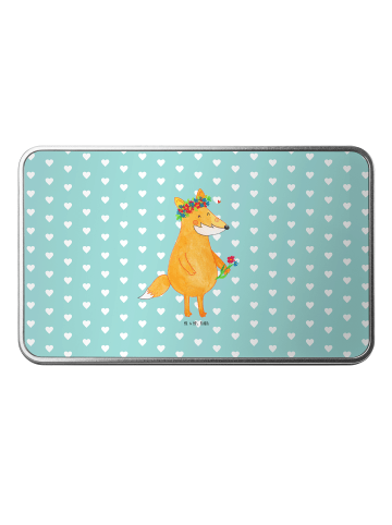 Mr. & Mrs. Panda behälter Fuchs Blumen ohne Spruch in Türkis Pastell