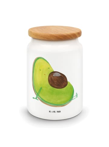 Mr. & Mrs. Panda Keksdose Avocado Schwangerschaft ohne Spruch in Weiß