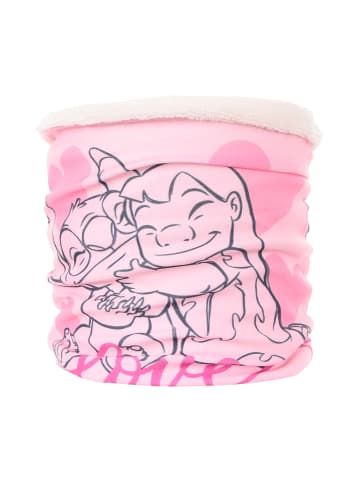 Stitch Kinder Schlauchschal Loop mit Fleecefutter in Pink