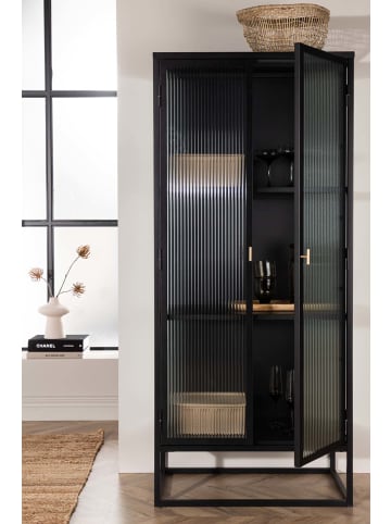 ebuy24 Vitrinenschrank Garis Schwarz 70 x 40 cm