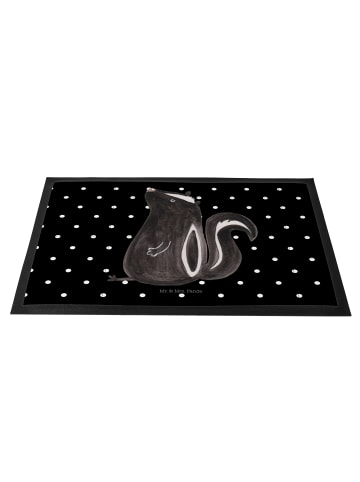 Mr. & Mrs. Panda Schmutzmatte Stinktier Sitzen ohne Spruch in Schwarz