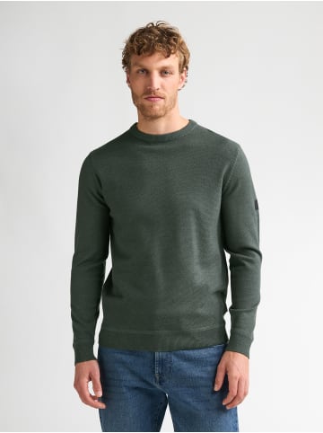 Petrol Industries Melierter Pullover mit Rundhalsausschnitt stonebend in Grün