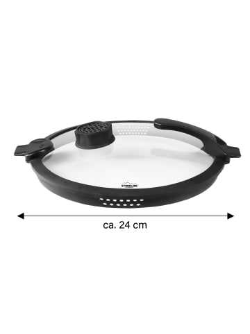 Stoneline Glasdeckel 32 cm mit SMELL WELL Funktion in Schwarz