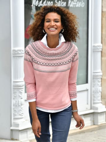 WITT WEIDEN Pullover in rosé-gemustert