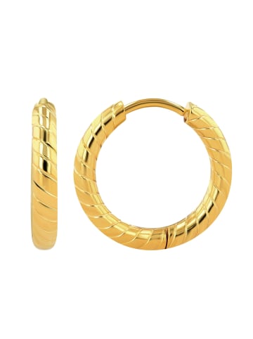 Adeliás Adeliás Damen Creolen aus Edelstahl in gold