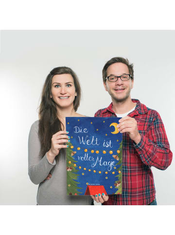 Mr. & Mrs. Panda Bild Die Welt ist voller Magie mit Spruch in Bunt