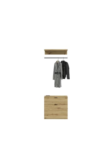 ebuy24 Garderobenmöbel ProjektX (4-teilig) Weiß 213 x 34 cm