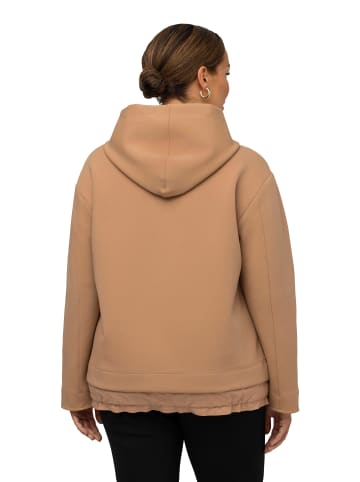 Ulla Popken Sweatjacke in kiesel