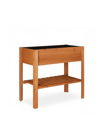 relaxdays Hochbeet in Hellbraun - (B)88 x (H)80 x (T)43,5  cm