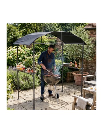 relaxdays Grill Pavillon in Anthrazit - (B)210 x (H)230 x (T)116 cm