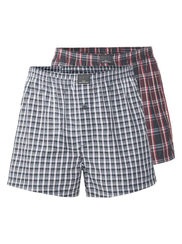 Götzburg Web-Boxershorts 2er Pack in Blau/Rot