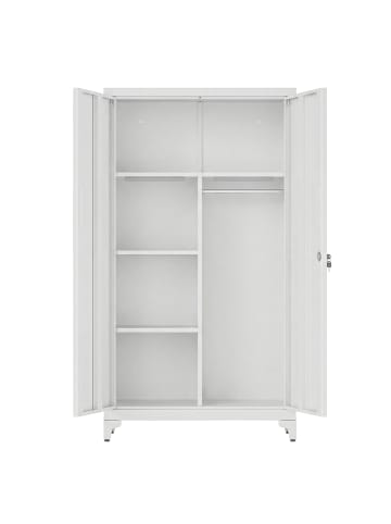 SONGMICS Aktenschrank Berend in Grau - (B)80 x (H)165 x (T)40 cm