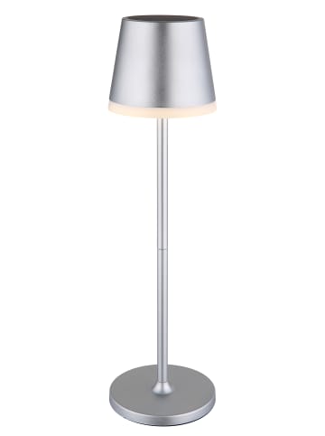 Globo lighting Solarleuchte "SOLARLEUCHTE METALL SILBERFARBEN, 10XLED" in silver